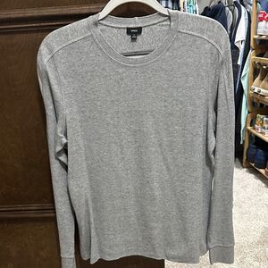 Men’s Vince Heather Gray Long Sleeve Thermal/Light Sweater Shirt Medium Like New